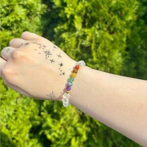 Handmade chakra healing crystal bracelet